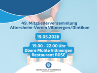 49. Mitgliederversammlung Altersheim-Verein Villmergen/Dintikon 